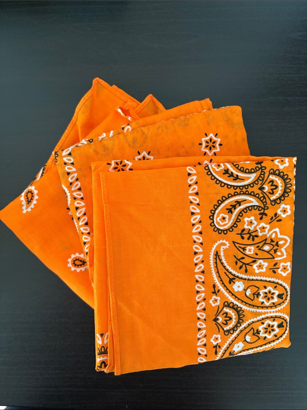 Amazon Essentials Orange Paisley Bandana Hair Accessory